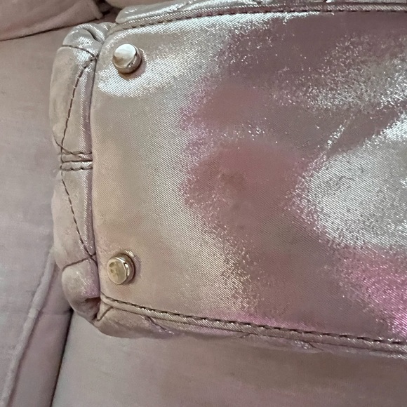 kate Spade Gold Coast Georgina Quilted Handbag Chain Link Straps -authentic - Picture 9 of 10